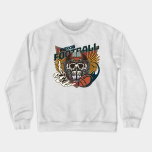 American football helmet skull badge Crewneck Sweatshirt